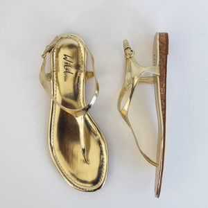 Gold sandels 7 as new.